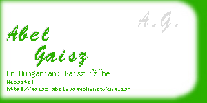 abel gaisz business card